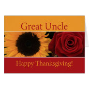 Great Uncle Thanksgiving Card at Zazzle
