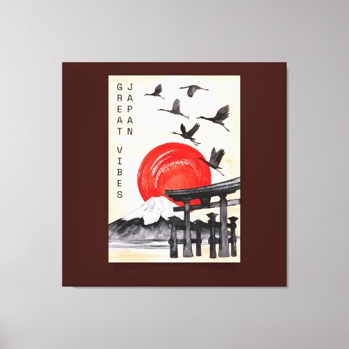 Great Vibes Japan Japanese Style Art  Canvas Print