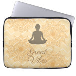 Great Vibes Namaste Pose Yoga Laptop Sleeve