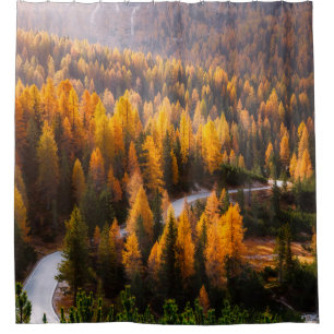 Great view of winding road. Dramatic and gorgeous  Shower Curtain