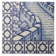 Great Wall Azulejo Mural Tile 5 of 6 Bottom Left