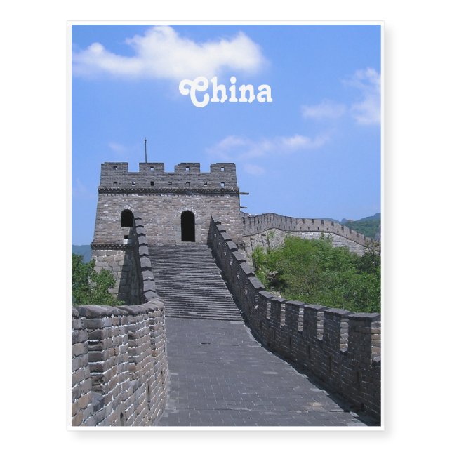 Great Wall in China Temporary Tattoos (Front)