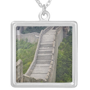 Great Wall, Jinshanling, China Silver Plated Necklace