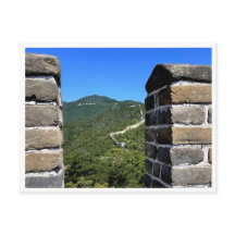 Great Wall of China Framed Through Ancient Battlem