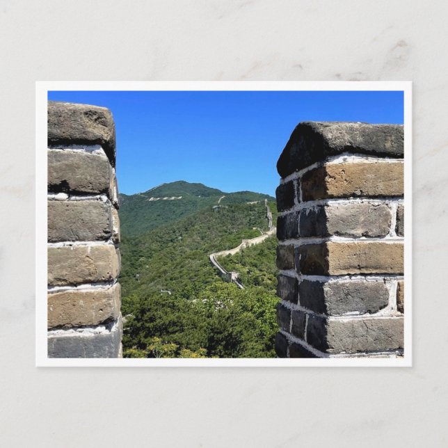 Great Wall of China Framed Through Ancient Battlem Postcard (Front)