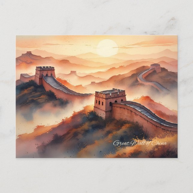 Great Wall of China Holiday Postcard (Front)