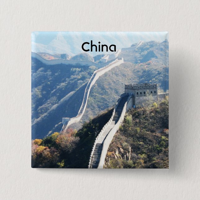 Great Wall of China Pinback Button (Front)