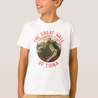 Great Wall of China Retro Distressed Circle