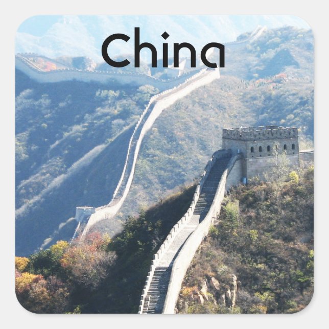 Great Wall of China Square Sticker (Front)