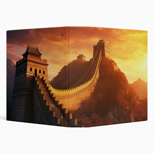 Great Wall of China Sunset 3-Ring Binder – Asian (Background)