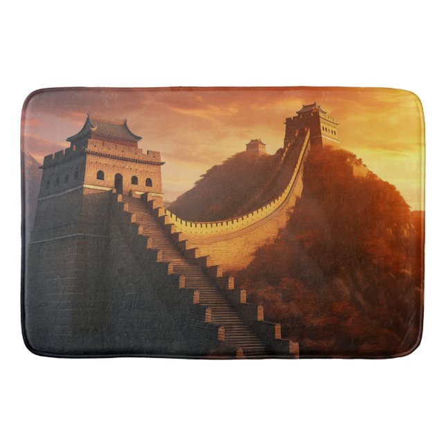 Great Wall of China Sunset – Majestic Bath Mat (Front)