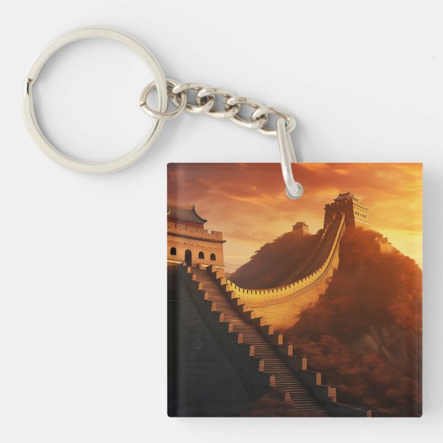 Great Wall of China Sunset – Majestic Keychain (Front)
