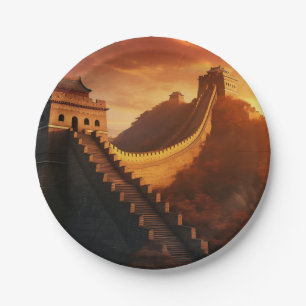 Great Wall of China Sunset – Majestic Paper Plates