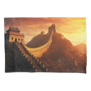 Great Wall of China Sunset – Majestic Pillow Case