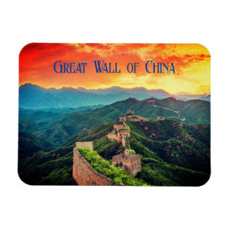 Great Wall of China sunset stylized Magnet