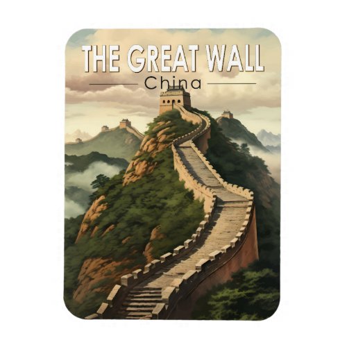 Great Wall of China Travel Art Vintage Magnet