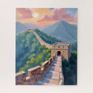 Great Wall of China Travel Painting Jigsaw Puzzle