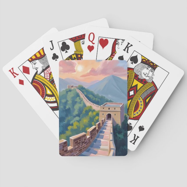 Great Wall of China | Travel Painting Poker Cards (Back)