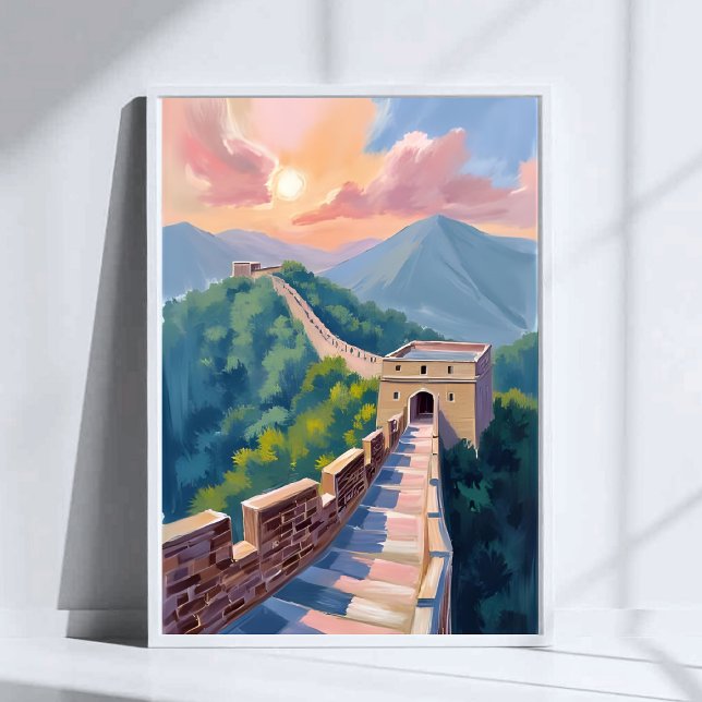 Great Wall of China | Travel Painting Poster (Creator Uploaded)