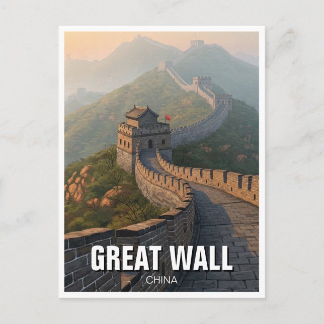 Great Wall of China Travel Postcard (Front)