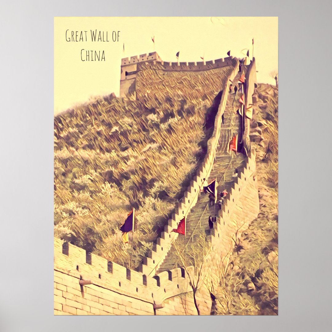 great wall of china travel poster