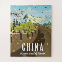 Great wall of China travel poster