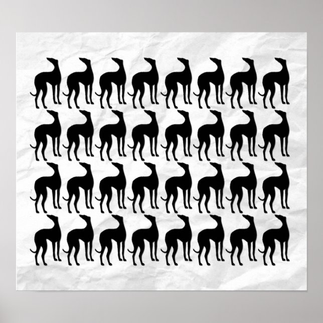 Great Wall of Greyhounds Poster (Front)