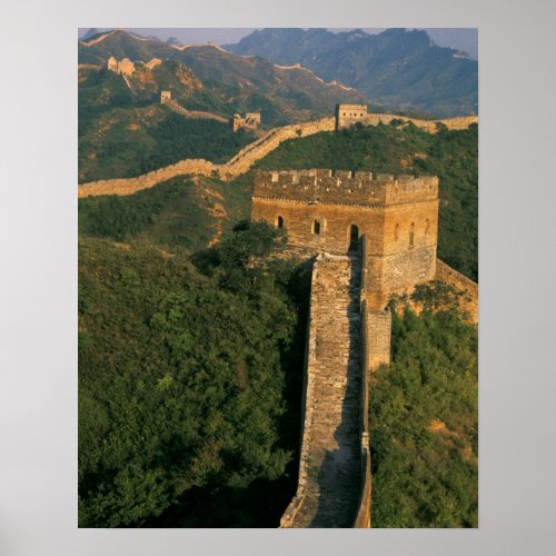 Great Wall winding through the mountain China Poster