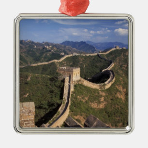 Great Wall winding through the mountain, Metal Ornament