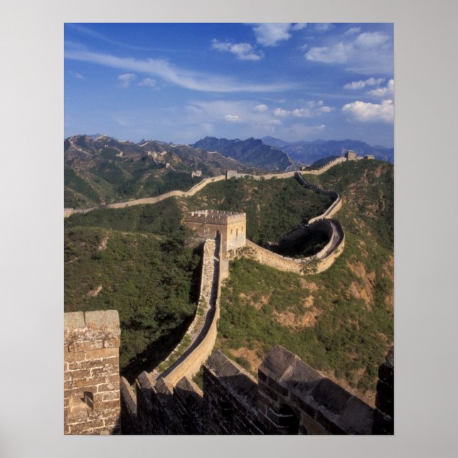Great Wall winding through the mountain, Poster (Front)