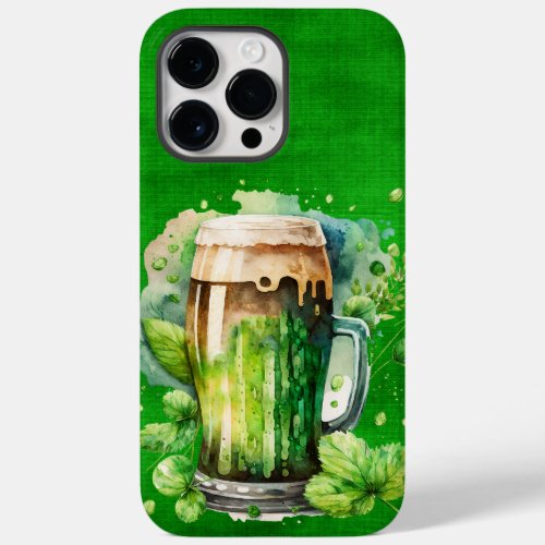 GREAT WATERCOLOR IRISH GREEN BEER Case_Mate iPhone 14 PRO MAX CASE