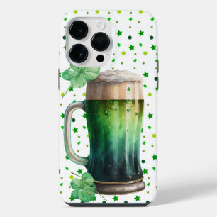 GREAT WATERCOLOR IRISH GREEN BEER iPhone 14 PRO MAX CASE