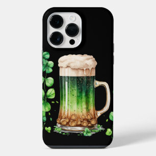 GREAT WATERCOLOR IRISH GREEN BEER iPhone 14 PRO MAX CASE