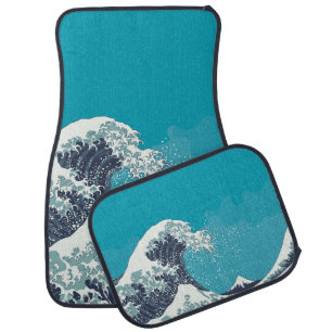 Great Wave and Mount Fuji vintage japanese woodcut Car Floor Mat