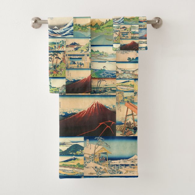 printed bath towel sets