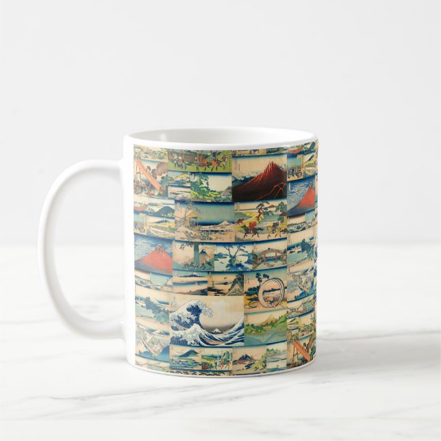 Great Wave Hokusai Mount Fuji Japanese Prints Coffee Mug (Left)