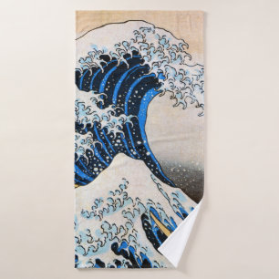 Great Wave, Hokusai, Ukiyo-e Bath Towel