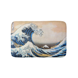 Great Wave, Hokusai, Ukiyo-e Bathroom Mat
