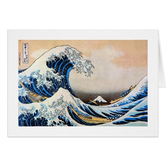 Great Wave, Hokusai, Ukiyo-e Cards (Front Horizontal)
