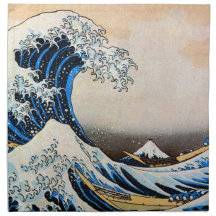 Great Wave, Hokusai, Ukiyo-e Cloth Napkin