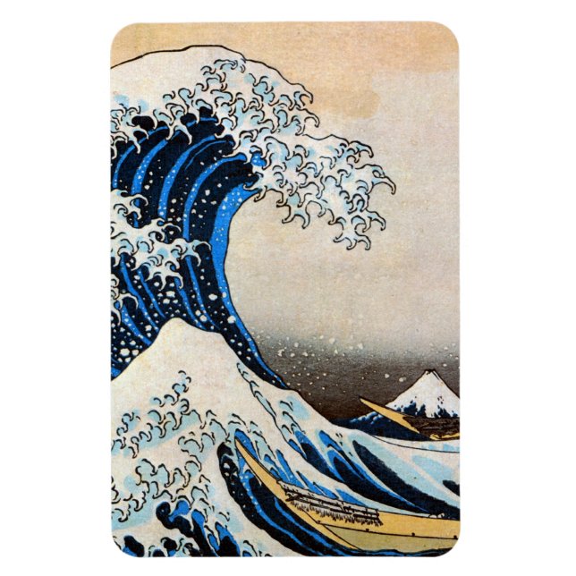 Great Wave, Hokusai, Ukiyo-e Magnet (Vertical)