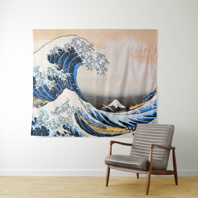 Hokusai wave online tapestry