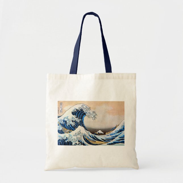 Great Wave, Hokusai, Ukiyo-e Tote Bag (Front)