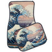 Japanese Art: Pink Sakuras & Rabbits Car Mat Set | Zazzle