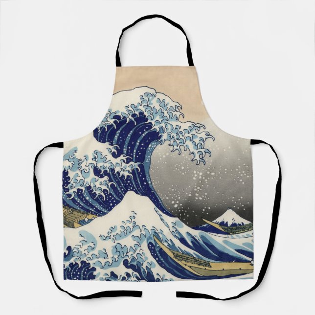 Great Wave Kanagawa Japanese Painting Apron (Front)