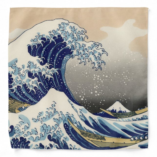 Great Wave Kanagawa Japanese Painting Bandana (Front)
