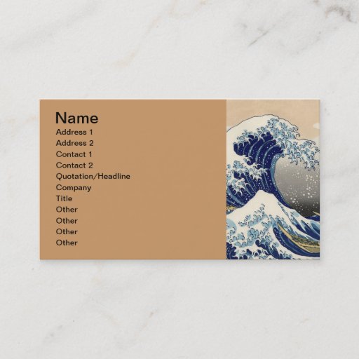 Customizable The Great Wave off Kanagawa Business Card Templates