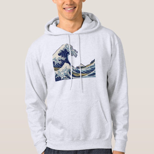 Great Wave Kanagawa Japanese Painting Hoodie (Front)