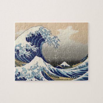 Great Wave Kanagawa Japanese Painting Jigsaw Puzzle by antiqueart at Zazzle