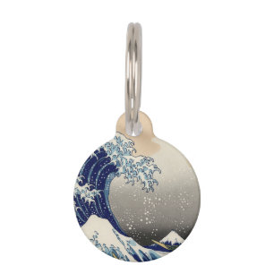 Great Wave Kanagawa Japanese Painting Pet ID Tag